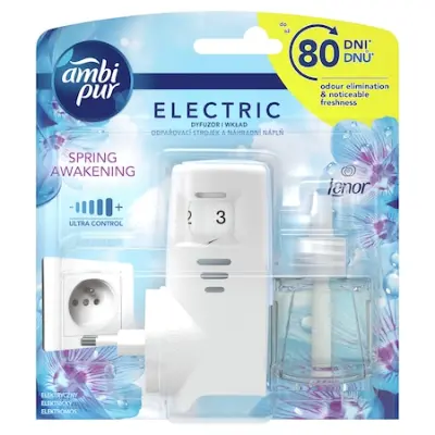 2x Ambi Pur Elektromos Illatpárologtató Kezdőcsomag, 20 ml, Spring Awakening