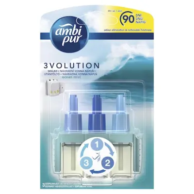 Ambi Pur 3Volution Elektromos légfrissítő-utántöltő, 20 ml, Ocean Mist