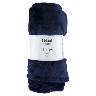 Tesco Home Super Soft kék takaró 120 cm x 150 cm