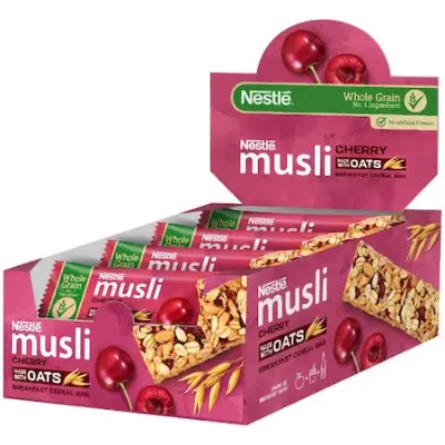 Nestlé meggyes/tejcsokis müzliszelet reggelihez, 12x35 g