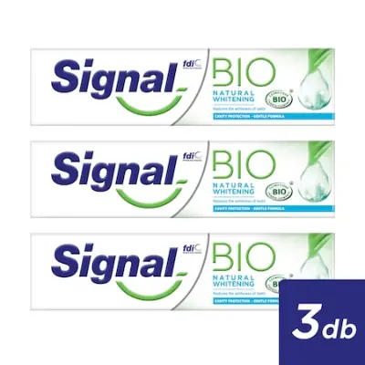 Signal Bio Natural Whitening fogkrém, 3x75ml