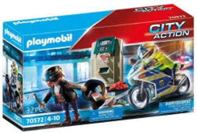 Playmobil Rendőrségi motor - A pénztolvaj nyomában 70572