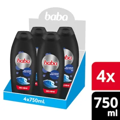 BABA Tengeri Ásvány férfi tusfürdő, 4x750 ml