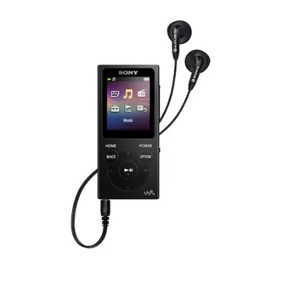 SONY Walkman NW-E394LB MP4 lejátszó, 8GB, Fülhallgatóval együtt, Fekete