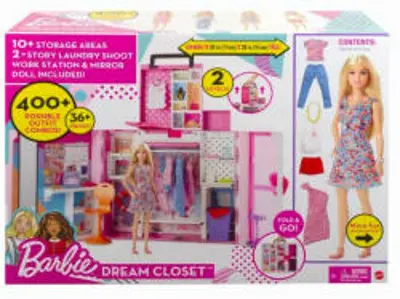 Mattel Barbie: Álomöltöző szennyesledobóval (HBV28)