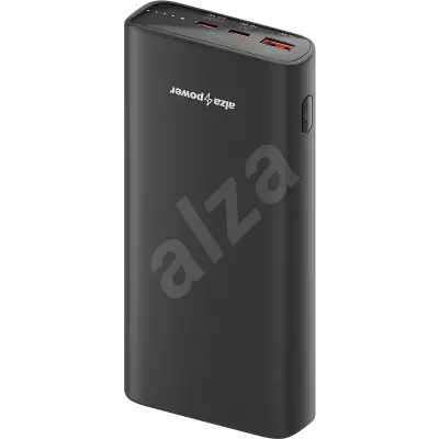 AlzaPower Style 20000 mAh Power Delivery (65W) fekete bank