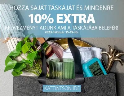 Extra 10% kedvezmény mindenre ami a táskádba belefér