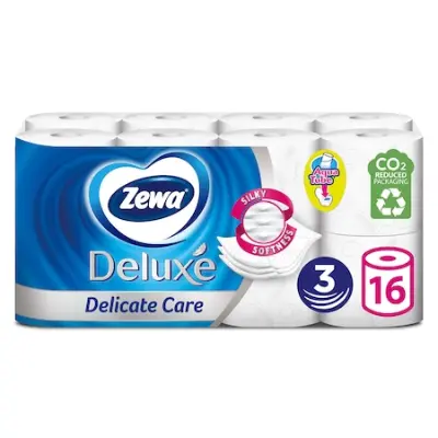 Zewa Deluxe 3 rétegű toalettpapír, Delicate Care, 2x16 tekercs