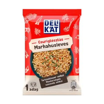 Delikát Csurigtésztás marhahúsleves/gulyásleves, 4x59 g