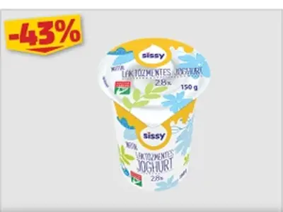 Sissy laktózmentes natúr joghurt 150 g