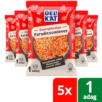 5x Delikát Csurigtésztás paradicsomleves