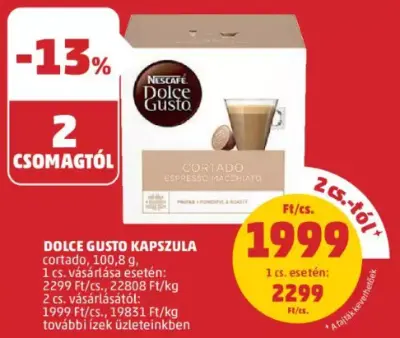 Dolce Gusto kapszula (2 csomagtól)