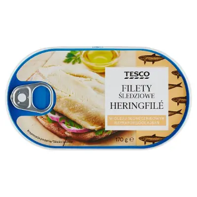 Tesco heringfilé napraforgóolajban 170 g