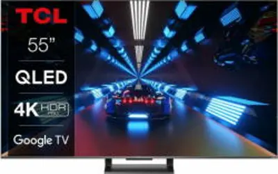 TCL QLED 55C735 Televízió, 139 cm, Smart Google TV, 4K Ultra HD, 100hz