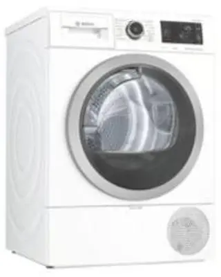 BOSCH WTW876LBY Serie 6 Hőszivattyús szárítógép, 8kg, DirectSelect kijelző, A+++ energiaosztály, fehér