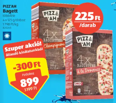 Pizz'ah Bagett, többféle, 4x125g