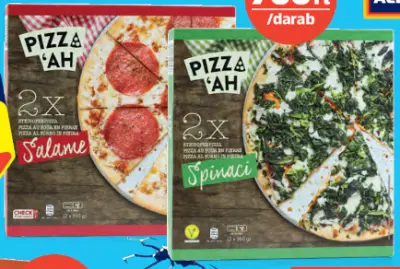 Pizz'ah Pizza, 2 darabos csomagban, többféle