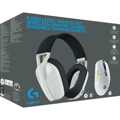 Logitech vezeték nélküli gaming szett G435 + G305 981-001230, fekete-fehér-lime