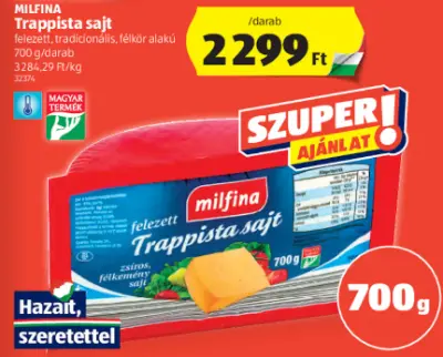 Milfina Trappista sajt, 700g