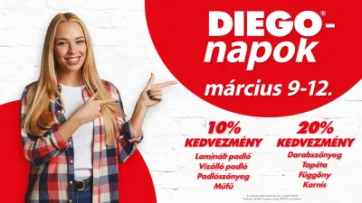 Diego-napok 10-20% kedvezménnyel