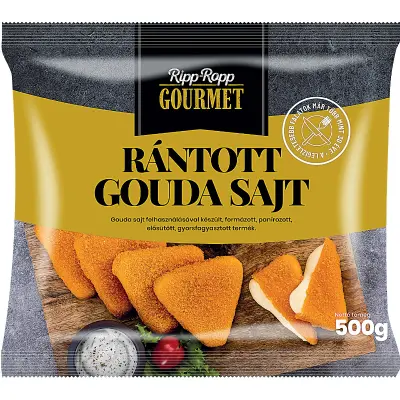 Ripp-ropp rántott gouda sajt, 500g