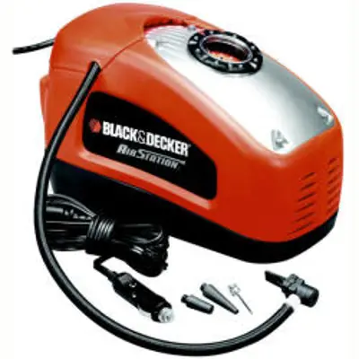 Black & Decker ASI300-QS Légpumpa, 11 Bar/160PSI, 12V DC adapter és 230V AC (ASI300)