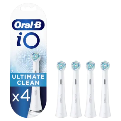 Oral-B iO Ultimate Clean elektromos fogkefe fej, 4 db, fehér