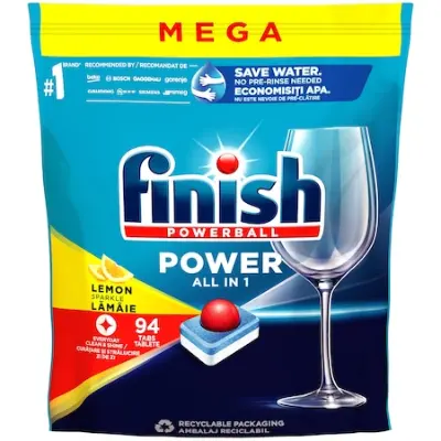 Finish Power All in 1 mosogatógép-tabletta, Lemon, 2x94 db