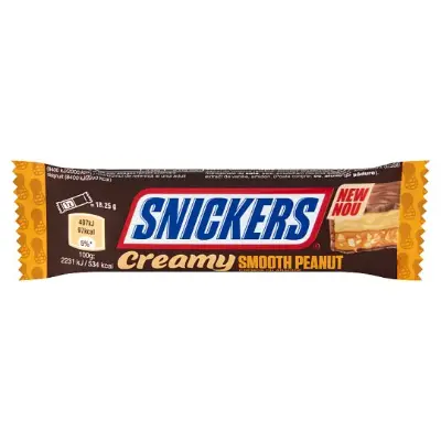 Snickers Creamy tejcsokoládé földimogyorókrémmel karamellával 2 x 18,25 g (36,5g)