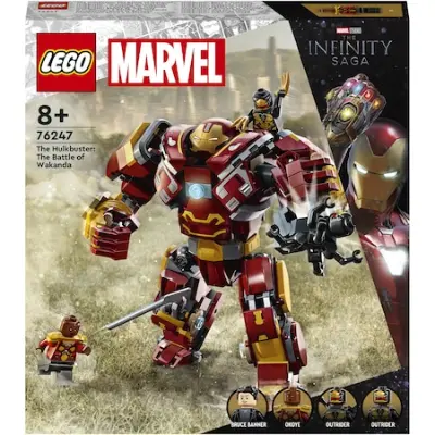 LEGO® Super Heroes 76247 Hulkbuster: Wakanda csatája, 385 darabos