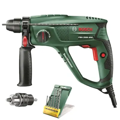 Bosch PBH 2500 SRE Compact Fúrókalapács, 600 W, 2000 ford./perc, 22 mm, 6 kiegészítő