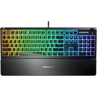 SteelSeries Apex 3, RGB világítás, IP32 védelem, Fekete