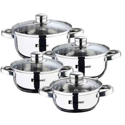 Bergner Vienna 8 részes edénykészlet, indukciós, 14cm/0.9L, 16cm/1.4L, 18cm/2L, 20cm/2.8L