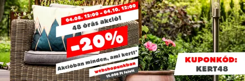 20% kedvezmény 15 ezer Ft felett kert kategoriára