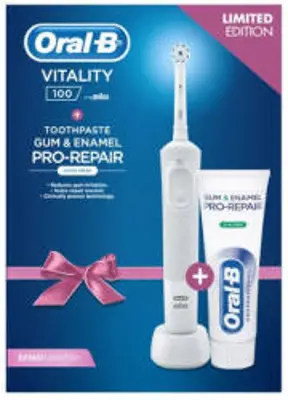 Oral-B D100 Fehér Sensi fejjel + PRO G&E original 75ml