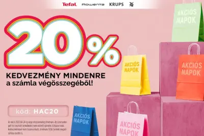 20% kedvezmény mindenre