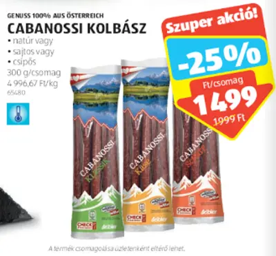 Cabanossi kolbász, 300 g