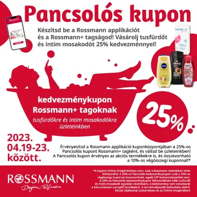 25% kedvezmény tusfürdőkre és intim mosakodókra