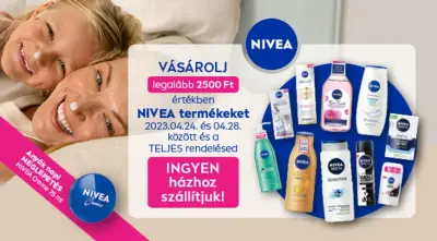 2500 Ft feletti Nivea termék vásárlása esetén ingyenes szállítás