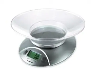 Heinner Konyhai mérleg Bowl HKS-5SL-vel, 5 kg, Country, folyadékmérési funkció, 1 g, lcd kijelző, ezüst (HKS-5SL)