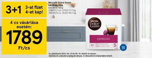 Nescafl Dolce Gusto kávékapszula (4 vásárlása esetén)