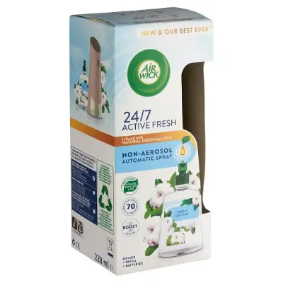 Air Wick Active Fresh Friss Pamut/Jázmin csokor készülék és utántöltő 228 ml