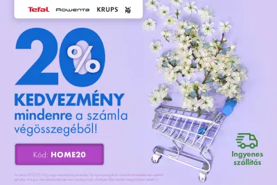 -20% kedvezmény mindenre a végösszegből