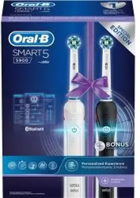 Oral-B SMART 5 5900 Elektromos fogkefe Cross Action fejjel, fekete és fehér