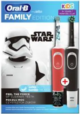 Oral-B D100 Vitality CrossAction fejjel + Star Wars gyerek fogkefe