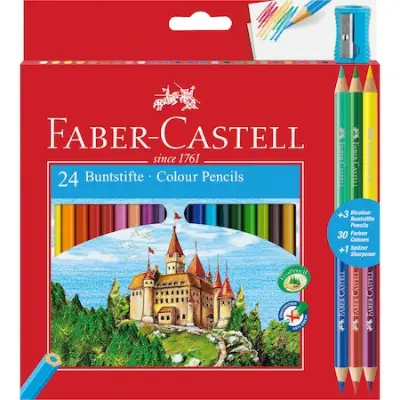 Faber-Castell színes ceruzák, 24 és 3 Eco szín