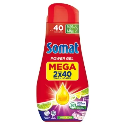 Somat All in 1 Lemon mosogatógél, 80 mosás, 2x720ml