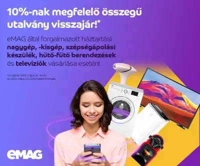 10% visszajár utalvány formájában bizonyos termékek vásárlások mellé