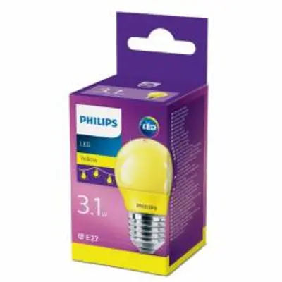 Philips E27 LED 3, 1W P45 Colored Yellow - 25W izzó helyett (929001394058)