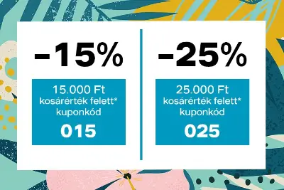 -15/-25% kedvezmény 15/25 ezer Ft felett